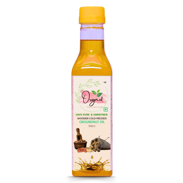 ORIGNUT Pure & Unrefined Cold Pressed Groundnut (Peanut) OiL -500ml