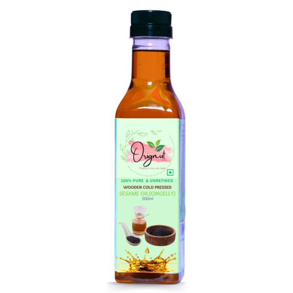 ORIGNUT Pure and Unrefined Cold Pressed Traditional Sesame (Gingelly) Oil -500ml