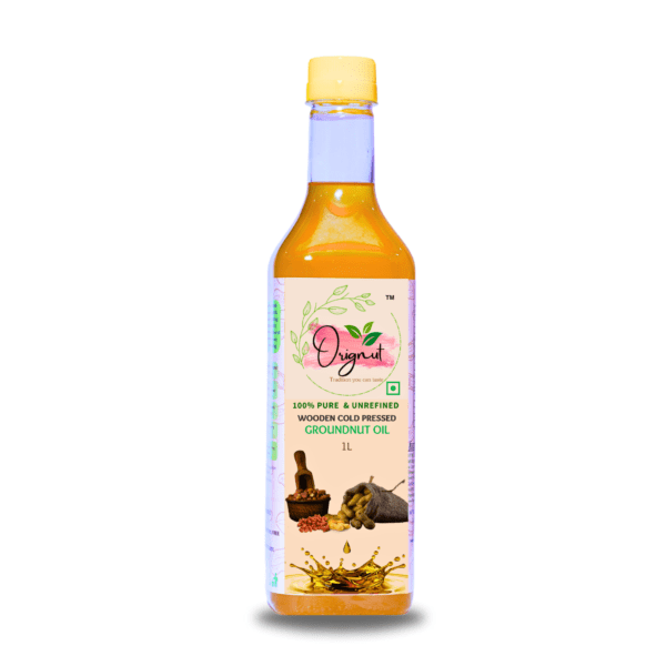 ORIGNUT Pure & Unrefined Cold Pressed Groundnut (Peanut) OiL -1L