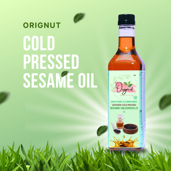 ORIGNUT Pure and Unrefined Cold Pressed Traditional Sesame (Gingelly) Oil -1L - Image 4