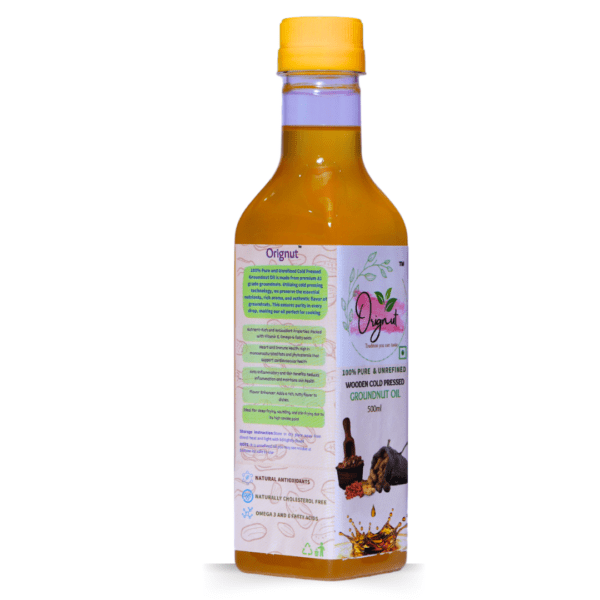 ORIGNUT Pure & Unrefined Cold Pressed Groundnut (Peanut) OiL -500ml - Image 7