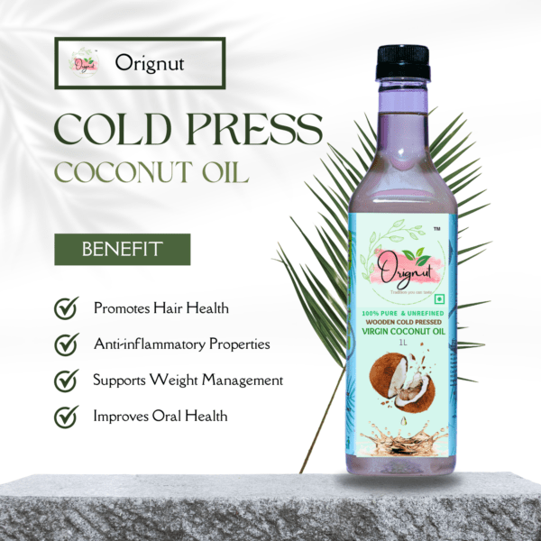 ORIGNUT Pure & Unrefined Cold Pressed Virgin Coconut Oil - Image 4