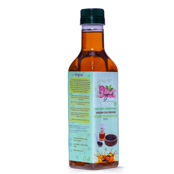 ORIGNUT Pure and Unrefined Cold Pressed Traditional Sesame (Gingelly) Oil -500ml - Image 6