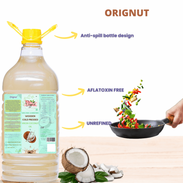 ORIGNUT Pure & Unrefined Cold Pressed Virgin Coconut Oil -5L - Image 5